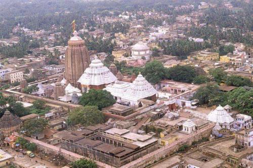 Sri Jagannath temple from the air