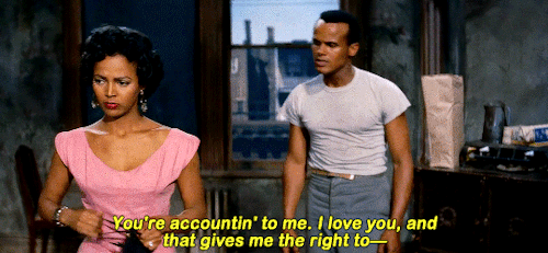 Where You Goin? I Might Come Back.Dorothy Dandridge And Harry Belafonte In Carmen Jones (1954) Dir. Otto
