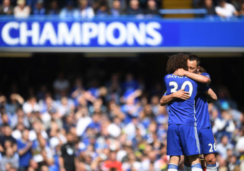 26 mins played: A guard of honour for Chelsea legend John Terry.