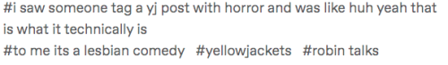 theaudientvoid:queershakespeare:i genuinely forget yellowjackets is a horror show, i will see them eat thier teammate and experience the inevitable psychological trauma and still be like ‘the girlies are having fun tonight!!’congratulations,