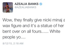 someguyinunderwear:  Azealia spitting the truth once more 