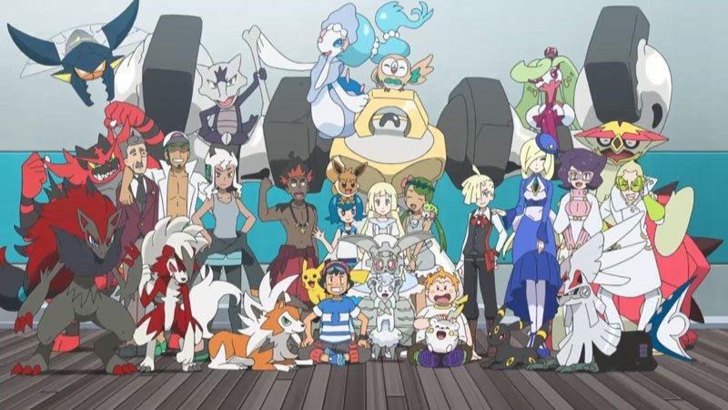 pokeaniepisodes: The Alola cast final group - Smiling Performer