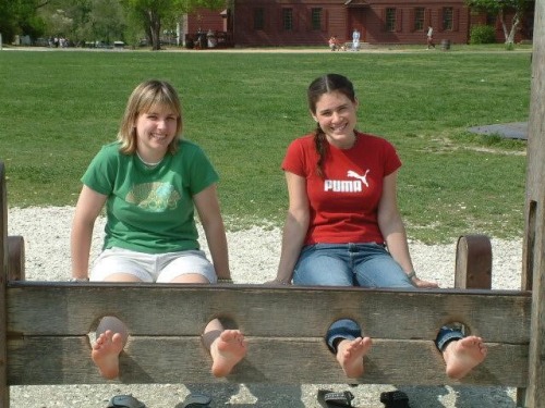 The two &ldquo;lucky&rdquo; sorority sisters kicked off their sandals and took their place i