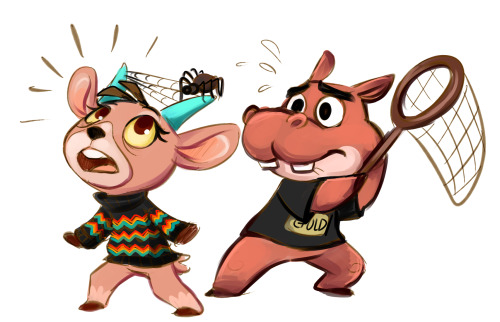 Some of my favorite animal crossing villagers from New Horizons and New Leaf. And yes that’s suppose