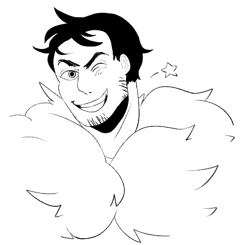sky-thigh:  doodled the love of my life again