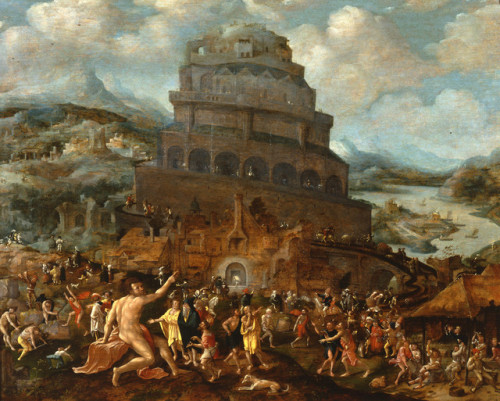 Jan van Scorel, The Tower of Babel, 1550, oil on panel, 58 x 75 cm., Galleria Giorgio Franchetti all