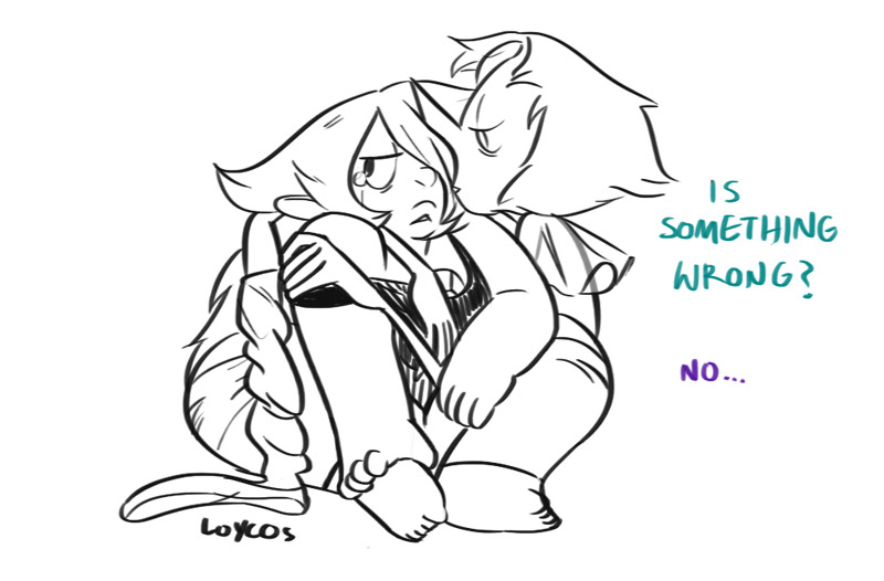 loycos:  Pearlmethyst bomb day 2: in which Pearl is depressed cause Rose loves Greg,