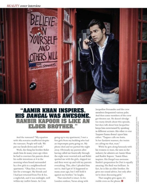 Varun Dhawan — Femina, June 2017