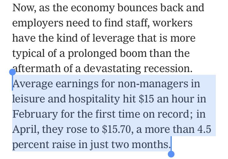 afloweroutofstone:eltigre-2:afloweroutofstone:We’re currently in the midst of a massive, nation-wide propaganda campaign to convince you that staffing shortages are a major problem, when in fact they’re the most promising sign the American economy