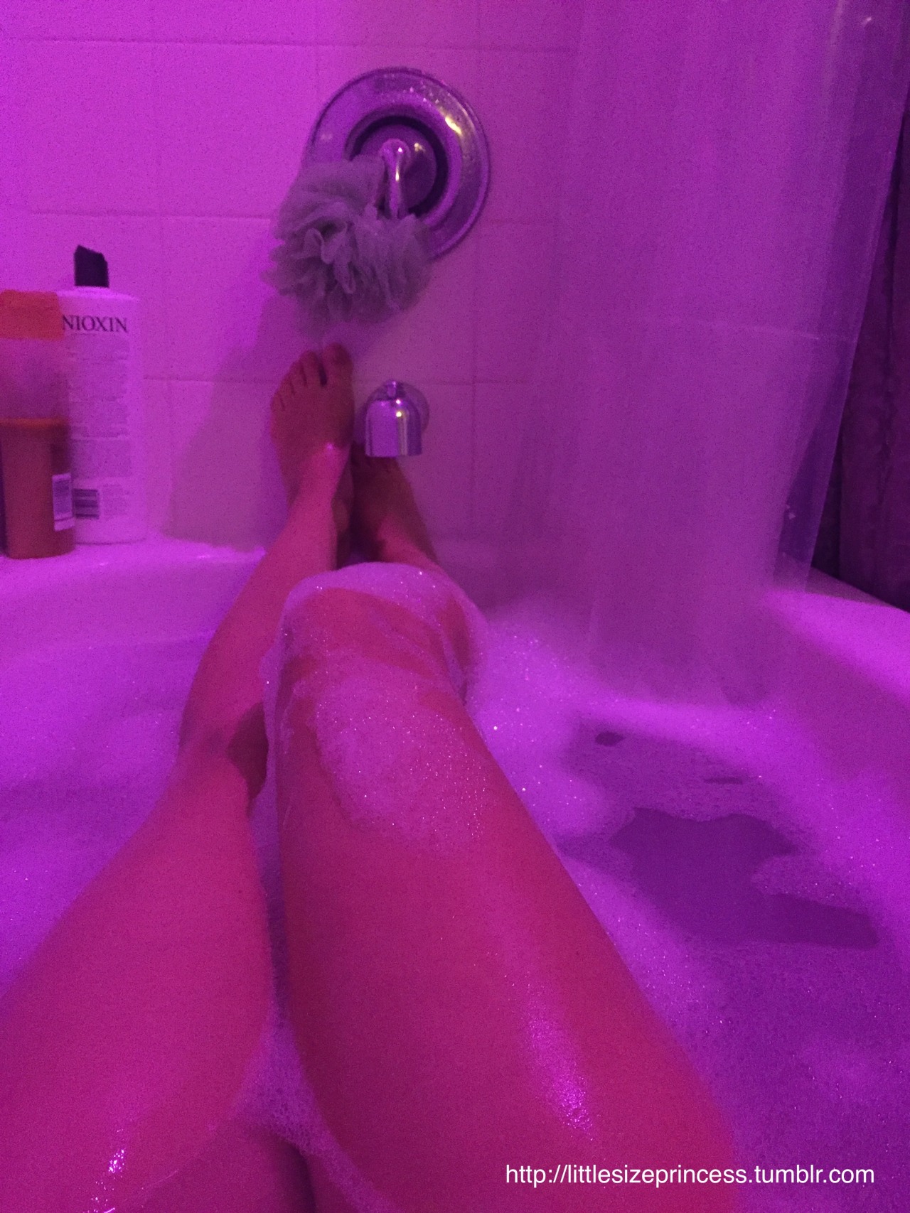 I love a pink bubble bath!