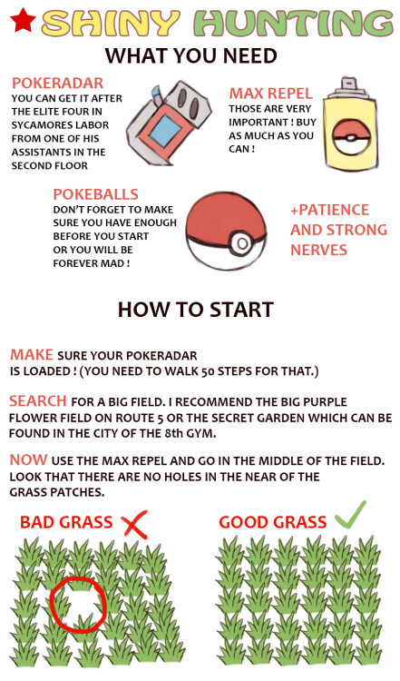 yellowfur:SHINY HUNTING GUIDE 1Since so muc people asked I did a Guide :)More will follow soon !If y