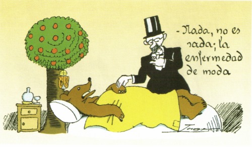 valinaraii: Two caricatures about the Spanish flu (which of course didn’t originate in Spain) 