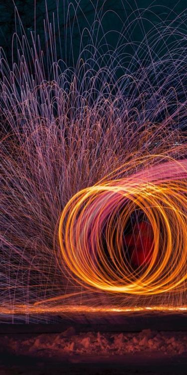 Fire juggling, night, fireworks, dark, 1080x2160 wallpaper @wallpapersmug : bit.ly/2EBfd6v - 