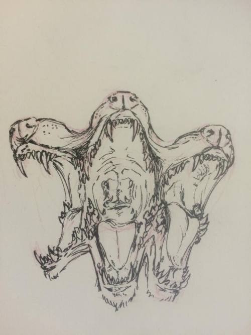 zanleyangelspit:Cerberus, hell hound guardian of the underworld.