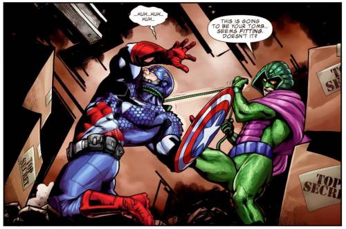 Captain America beaten and choked