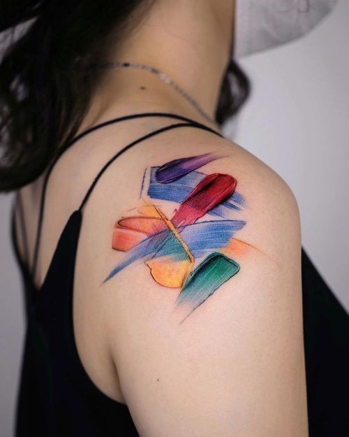 ig: tattoo_a_piece colorful;splatter