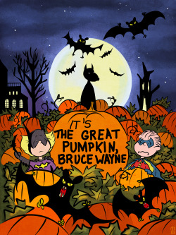 xombiedirge:  It’s Halloween for Super heroes today on CBR&rsquo;s art challenge, The Line It is Drawn. My personal favs are above, but there are plenty of other great entries so check out the rest HERE. It’s The Great pumpkin, Bruce Wayne by Cynthia