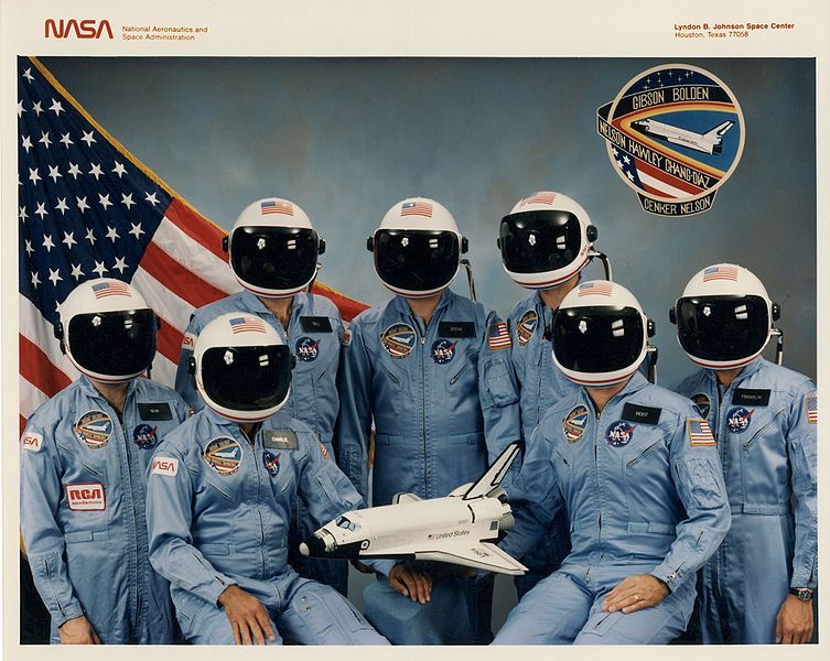 spacewatching:  &ldquo;Unofficial&rdquo;, gag, photo of the crew of STS-61-C