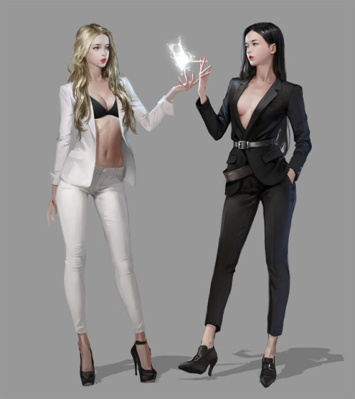 girls  J.Won Han www.artstation.com/artwork/gJvO3K