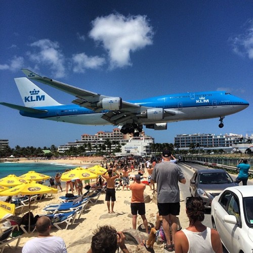 instagram:  Capturing the Airplanes of St. Maarten’s Maho Beach with @samhorine  To view more photos and videos from Maho Beach, explore the Maho Beach, Sint Maarten location page.  Maho Beach on the Dutch side of the Caribbean country of Sint Maarten