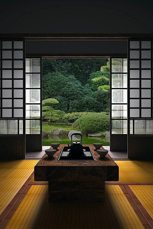 haveateaparty:thekimonogallery:Japanese room, Washitsu 和室- - nothing like a tea party –
