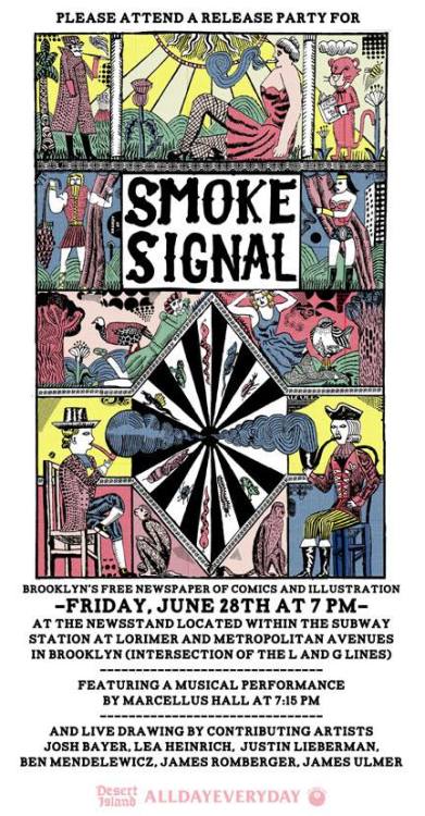 Desert Island books at The Newsstand this Friday with their new release of Smoke Signal. Stop b