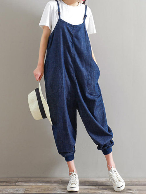 Jumpsuits -  Plus Size Casual Women Solid Jumpsuits NO.1      -       NO.2NO.3      -       NO.4NO.5