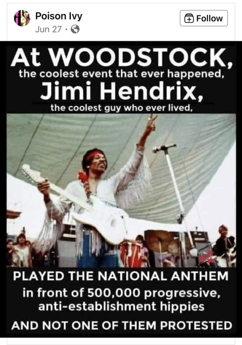 My Head Is Hurting From This Facebook Post Does No One Understand Hendrix Played A Distorted Version