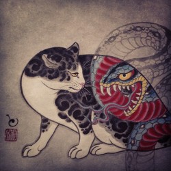  Horitomo Tattoed Cat 