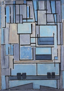 afrouif:  Piet Mondrian • blue facade 1913-14