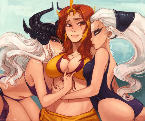 sexybossbabes:  LEAGUE OF LESBIANS LEAGUE OF LEGENDS HENTAI BABES // NSFW // XXX ( source: lolhentai.net) a fan has asked for lesbian hentai, enjoy :) Do you have any special wish ? message me ! <3