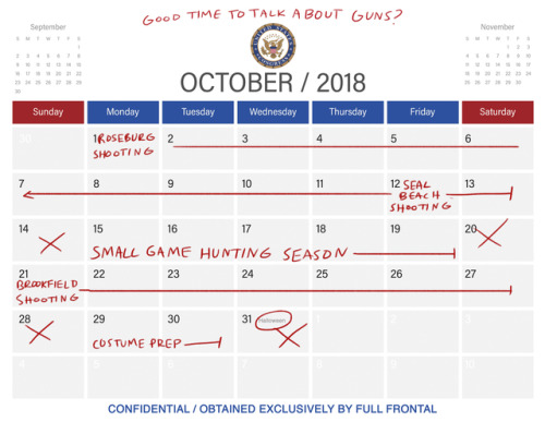 Don’t worry, the White House is hard at work on finding a good time to talk about guns. Download the