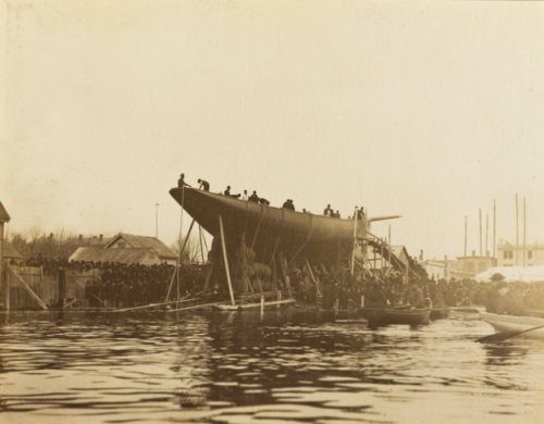 Alert ready to launch, 1888-04-18Nathaniel L. Stebbins photographic collectionHistoric New EnglandRe