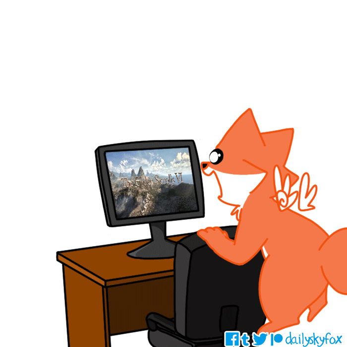 dailyskyfox: Me when Bethesda showed the teaser for the Elder Scrolls VI!!  And here’s