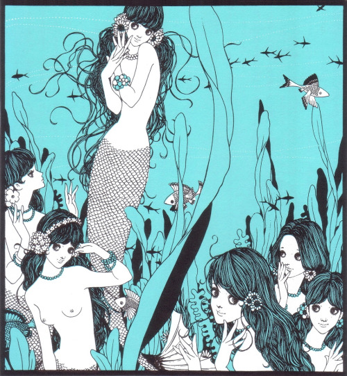 ignissannat:  “The Little mermaid” illustrations by Junichi Nakahara