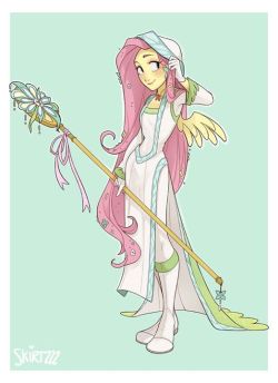 mylittlefanart:White Mage Fluttershy http://dlvr.it/MZfvtr - Please like and share this post, and support your favorite My Little Pony fan artists!