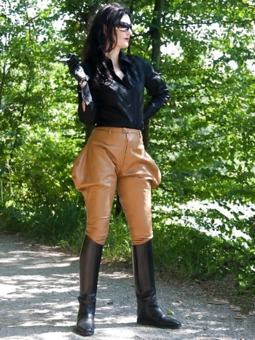 black and brown leather