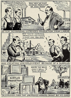 iammyfather: yesterdaysprint:   An Introduction to Problems of American Culture, 1931   Do what we do with housing.  Warehouse the surpluses and raise the price, then wait for Government to bail you out by raising taxes on under/unemployed workers. 