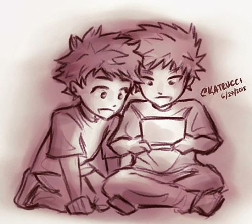 katrucci: ~~Izuku and Kacchan’s playdate~~ Ten years later, I still want a DS, and I still don