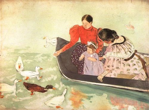 artist-cassatt: Feeding the Ducks, 1895, Mary CassattMedium: aquatint,drypoint,paperhttps://www.wiki