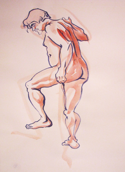 Drawings of Ed Barron.   Ink and/or watercolor on paper, 18"x24" Matt Bernson 2013 