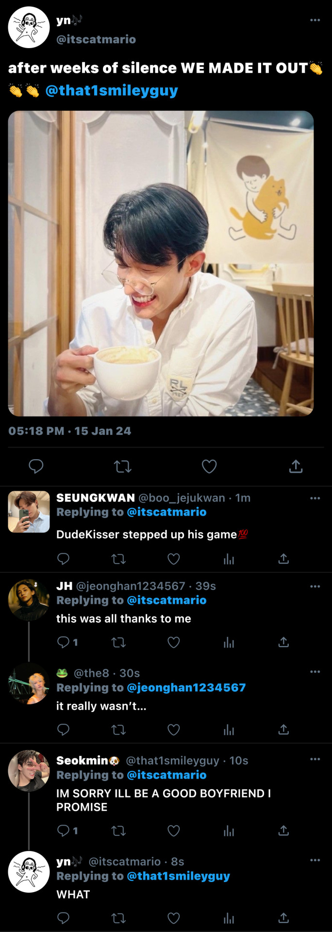Hi Love! I Really Love Ur Smau They're Really Funny (the Vernon One Had Me Rolling On The Floor For 10