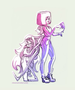 chiaramartinelliart:  Gems in Jeans.Pearl finds Garnet’s butt very comfortable   ( ͡° ͜ʖ ͡°)  