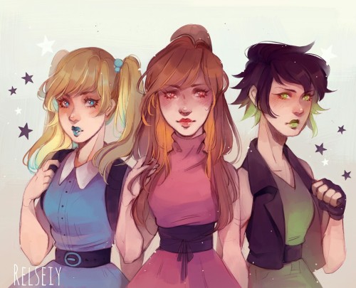 relseiyart:My version of Powerpuff girls!