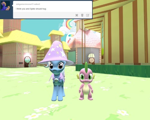 asktrixandberry:  Trixie: Now lets never do this again. Spike: Agreed.  X3 Aww~