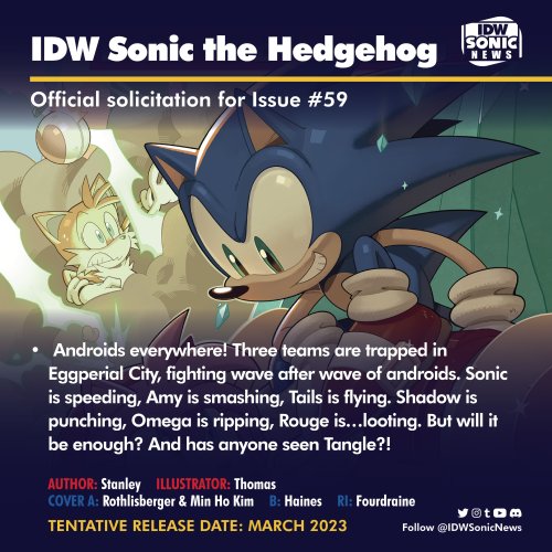 Solicitations for IDW Sonic the Hedgehog Issue 44 - Tails' Channel