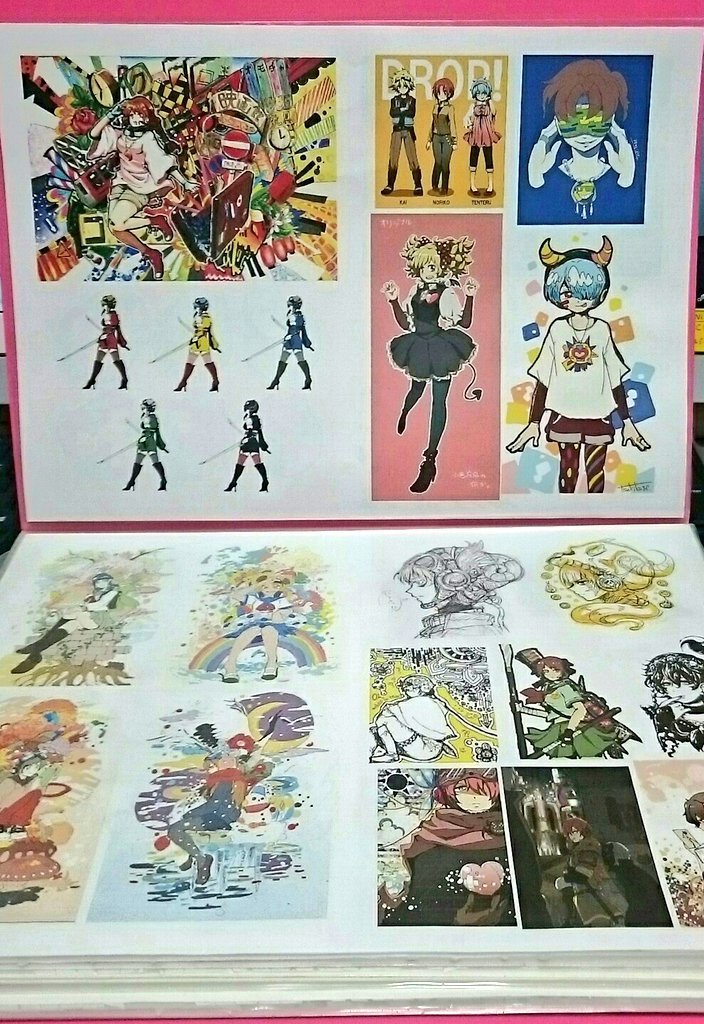 tsukikage623:  創作の過去絵をまとめて、自分用の資料にしてみました。これからの制作の役に立てば良いなー