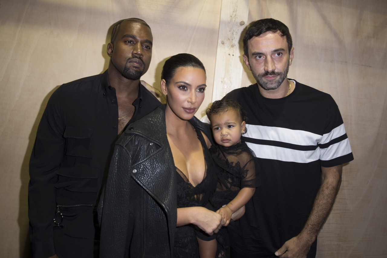 kimkanyekimye:  Backstage at the SS15 Givenchy Show with Riccardo Tisci 9/28/14
