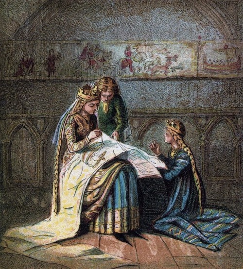 magictransistor:Queen Empress Matilda and Her Tapestry (Pictures of English History Plate XV), 1868.