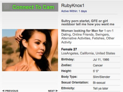 Profile Spotlight (Female): Wanna Date A Hot Porn Star? Uh, Cuz You Could. Woah.